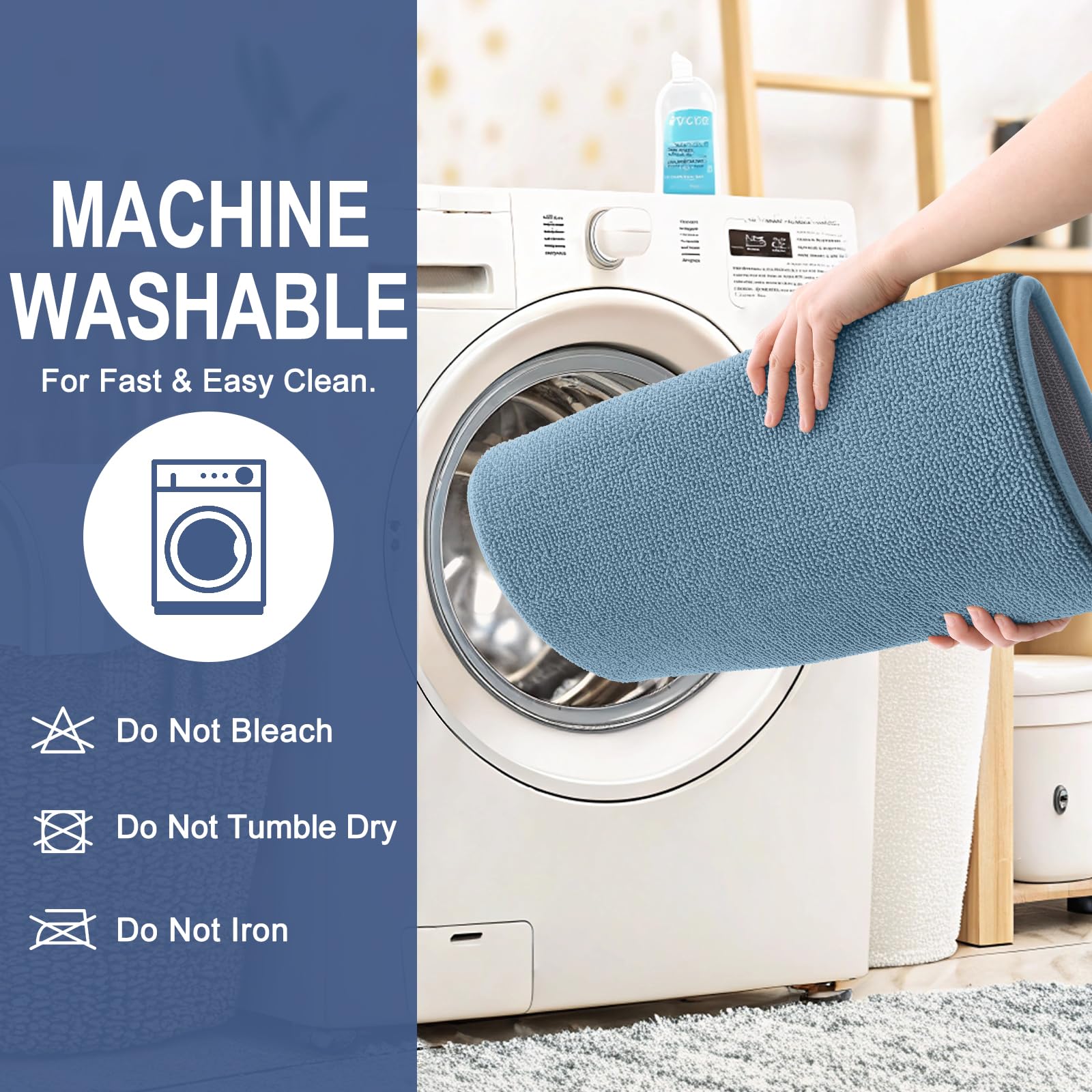 OLANLY bath mat suitable by tub, shower, or sink areas in any bathroom.