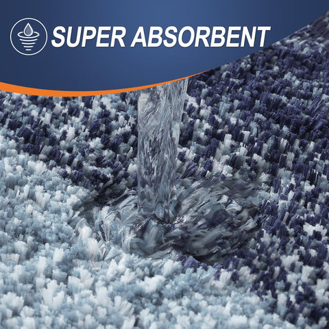 OLANLY bath mat quick-dry action illustrating fast moisture evaporation after use