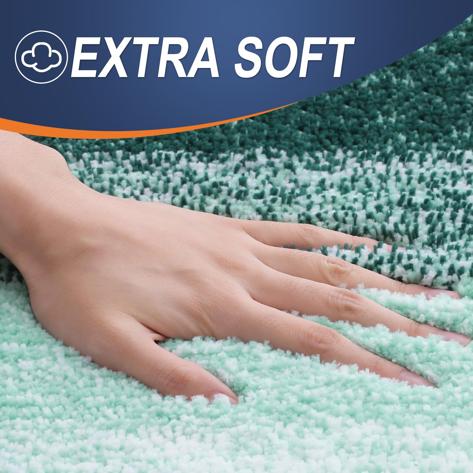 OLANLY bath mats non-slip back visible for safe placement