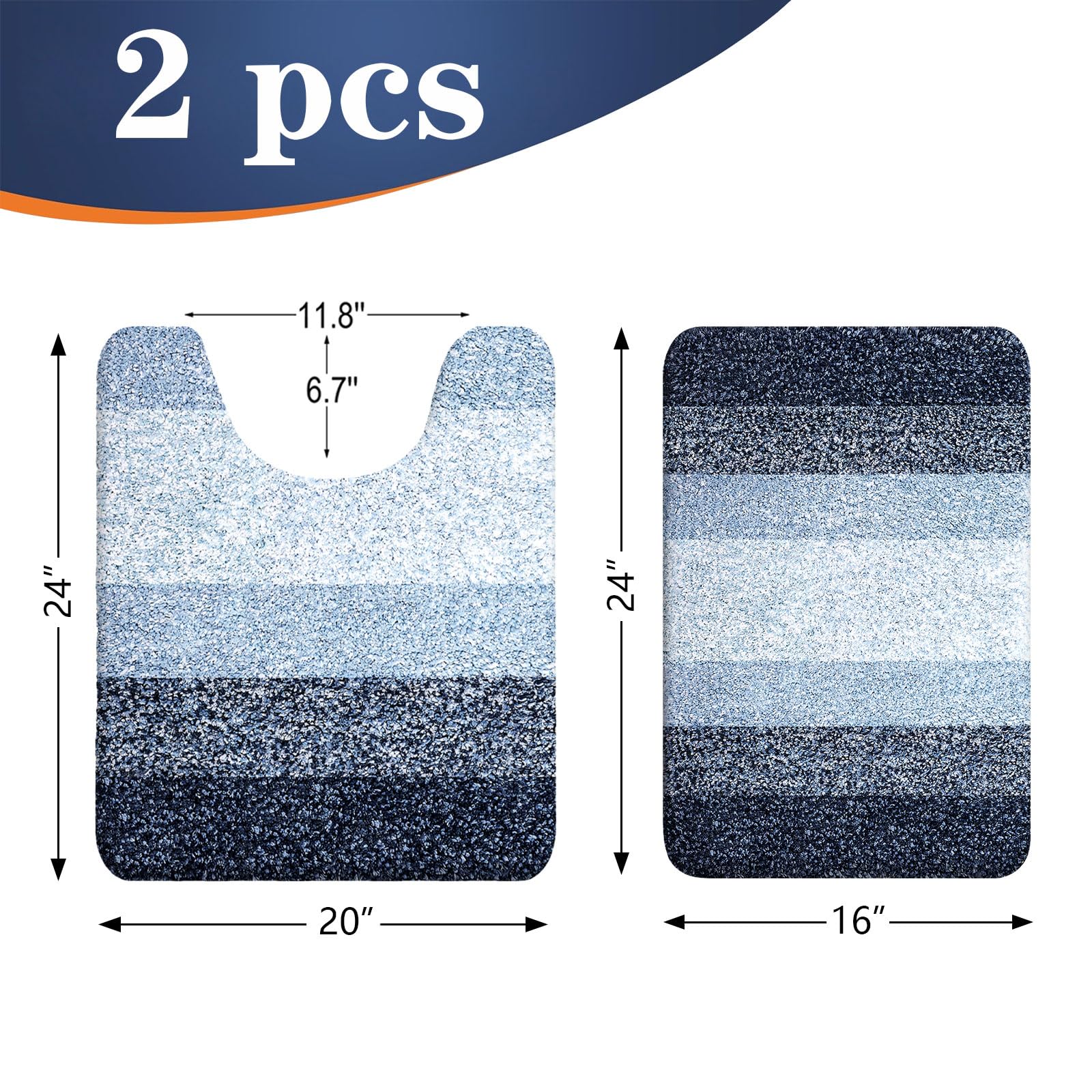 OLANLY non-slip tp-rubber-back bath mats stay securely in place.