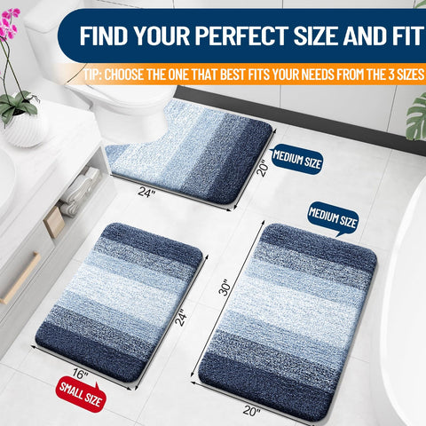 OLANLY ultra-absorbent quick-dry fibers keep floors dry after a shower.