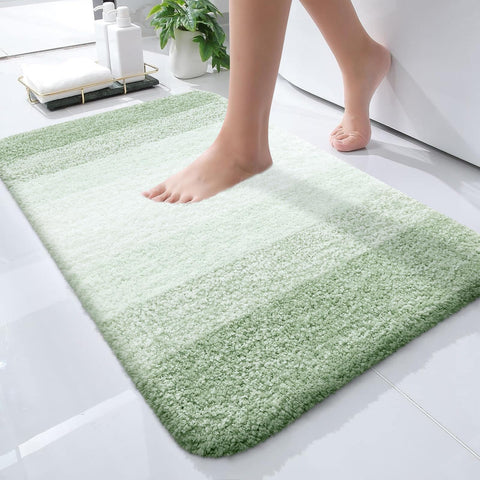 OLANLY bath rug 24x16 sage green adds plush comfort to your bathroom
