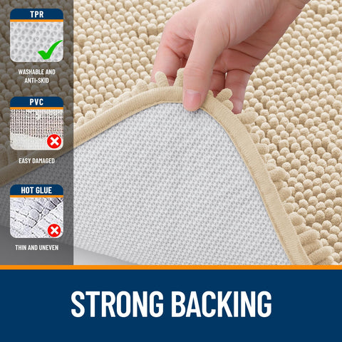 OLANLY bath rug 36x24 multi-use mat for bathroom and vanity.