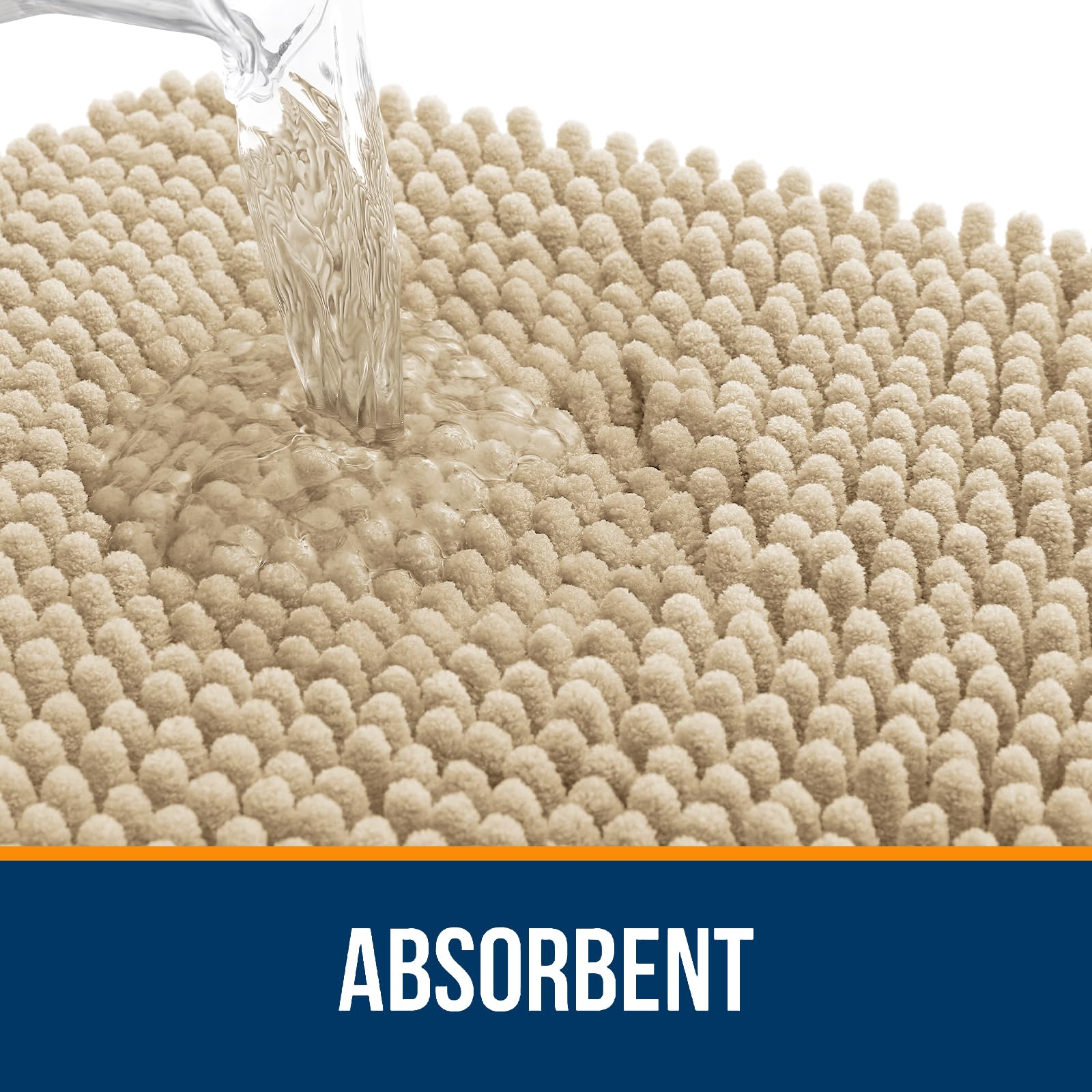 OLANLY bath rug 36x24 quick-dry fade-resistant fabric dries fast.