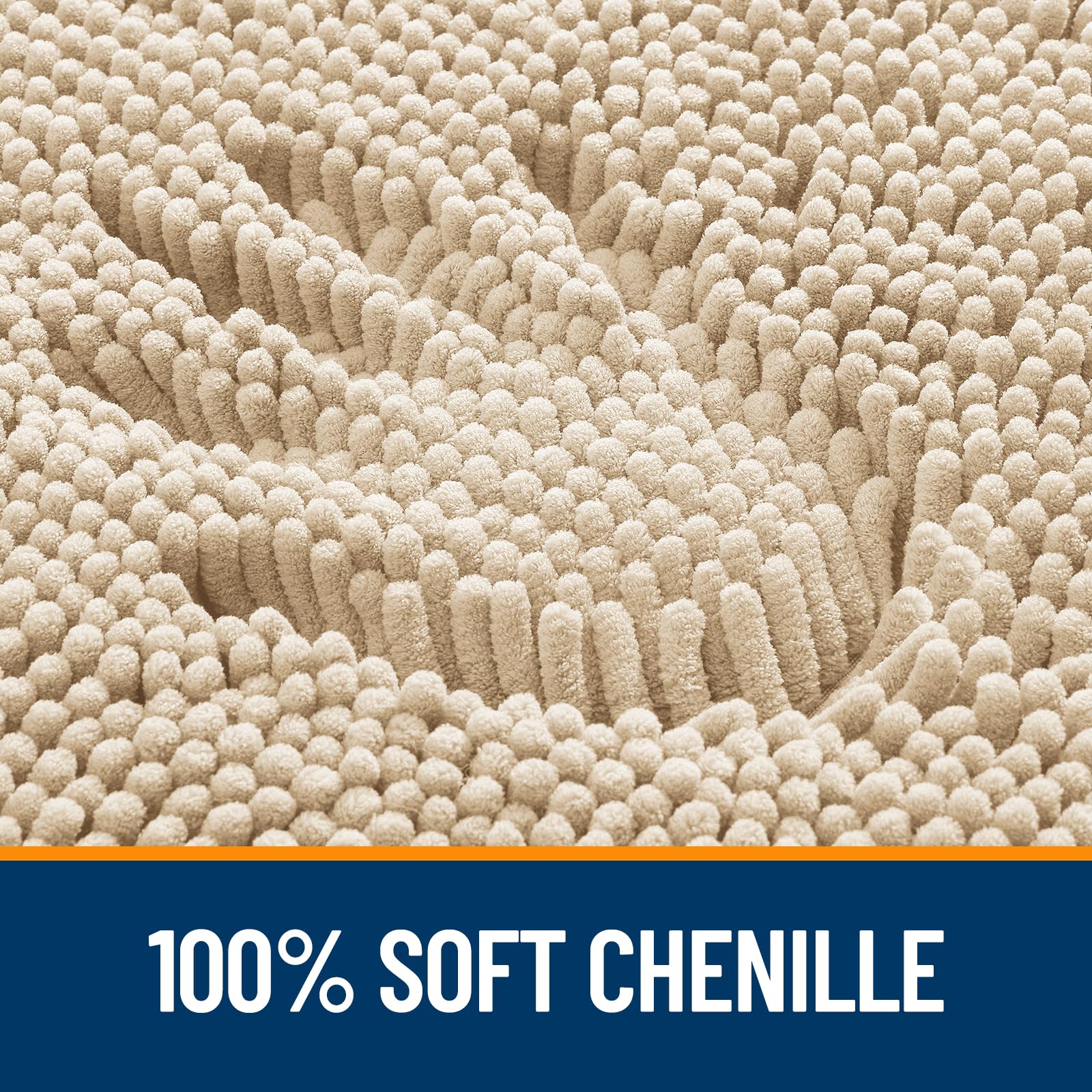 OLANLY bath rug 36x24 rubber-backing stability prevents slipping.