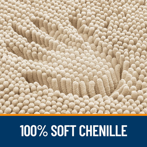 OLANLY bath rug 36x24 rubber-backing stability prevents slipping.