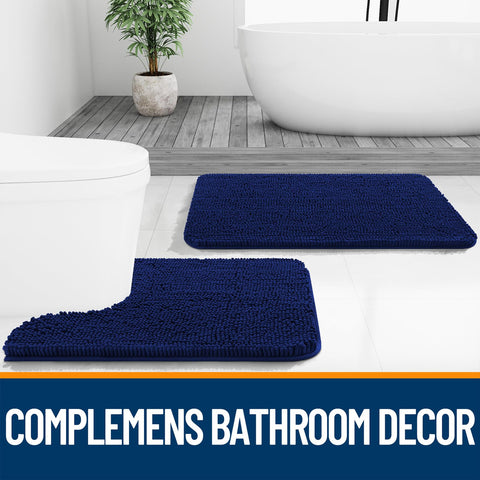 OLANLY bath rug by shower area delivers quick drying feet.