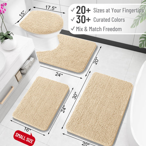 OLANLY absorbent chenille rug dries feet quickly after shower