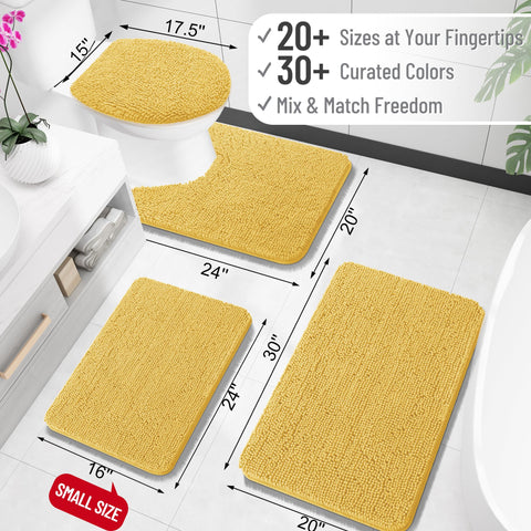 OLANLY bath rug absorbent-dense-chenille locks moisture for quick foot drying