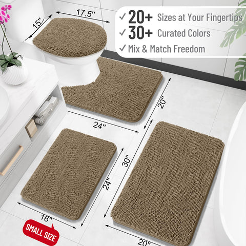 OLANLY bath rug absorbent dense pile soaks up water quickly