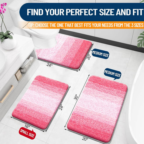 OLANLY bath rug absorbent microfiber for soaking up water at bathroom exit.