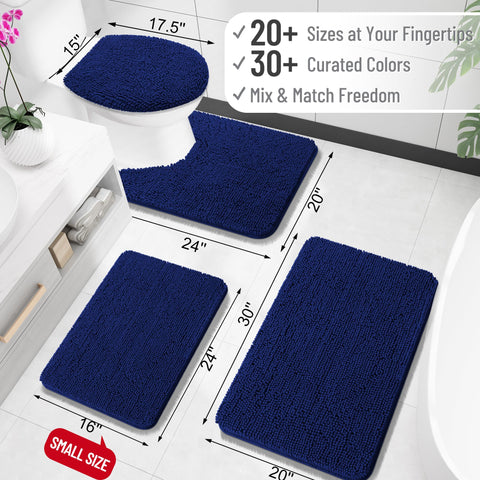 OLANLY bath rug chenille soft highlights luxurious texture and foot warmth.