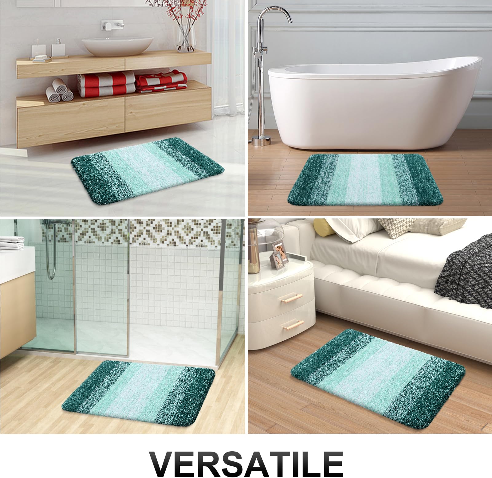 OLANLY bath rug harmonizes with matching décor for cohesive spaces.