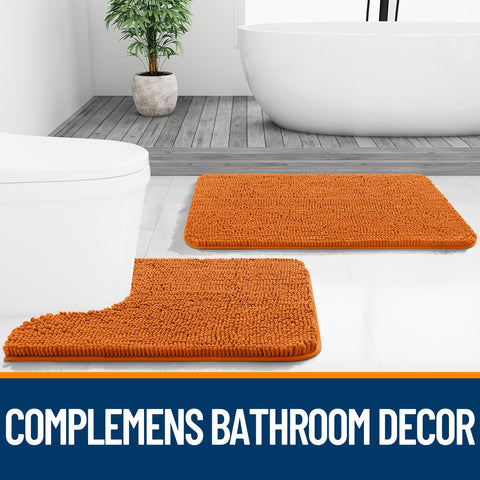 OLANLY bath rug color-clay variant complements diverse bathroom decor