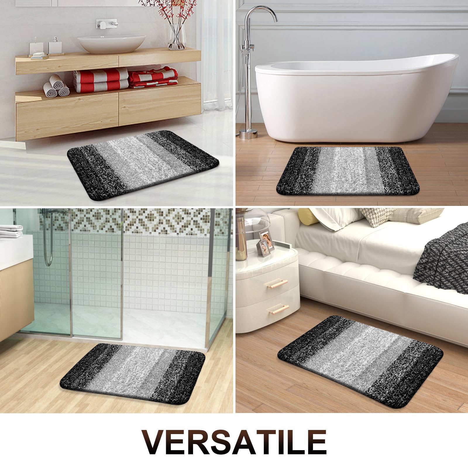 OLANLY bath rug ideal for sinks, showers, and tub areas.