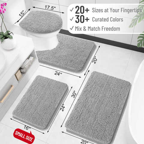 OLANLY dense absorbent chenille rug keeps floors dry after showers.
