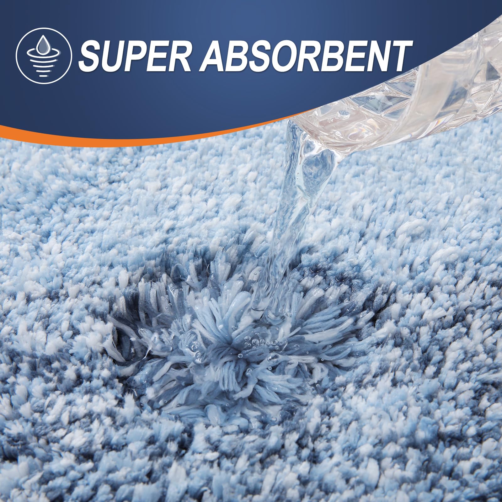 OLANLY bath rug 30x20 inch provides generous sink-area coverage