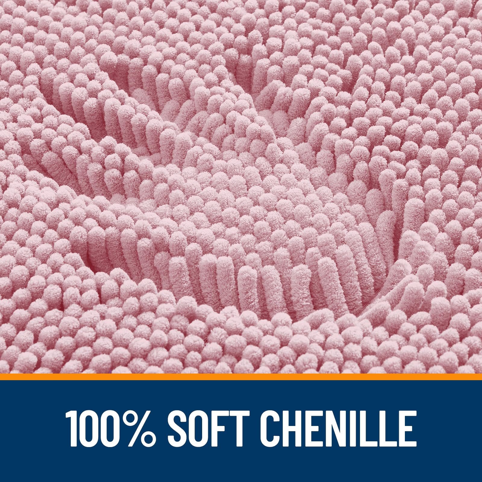 OLANLY dusty rose rug adds style while absorbing moisture
