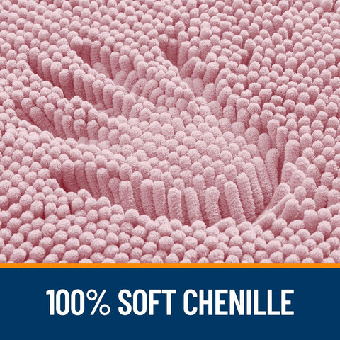 OLANLY dusty rose rug adds style while absorbing moisture