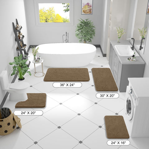OLANLY bath rug protects floor from moisture and spills