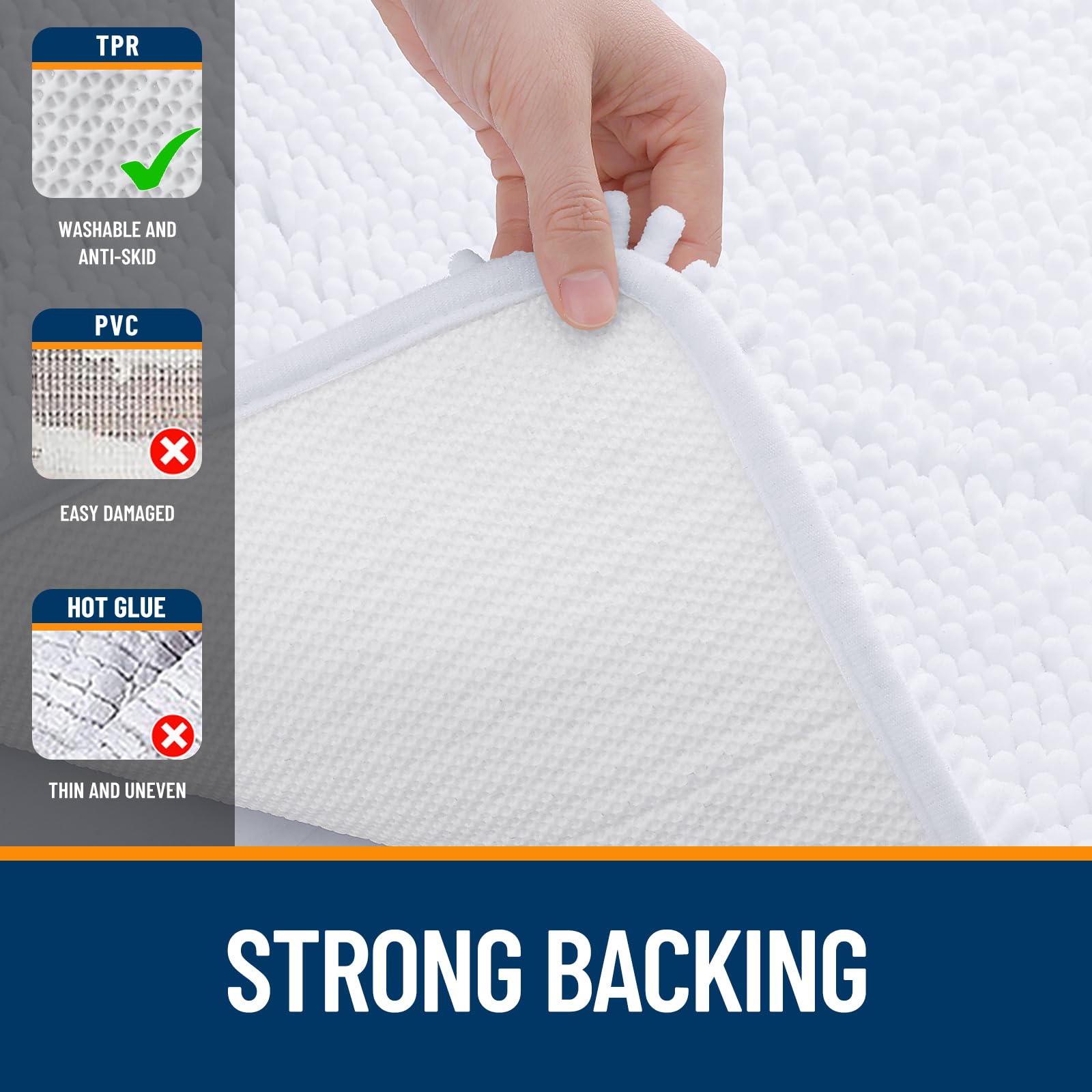 OLANLY versatile rug for in front of sink or vanity.