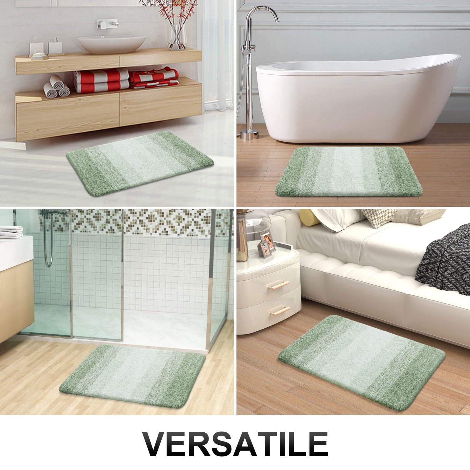 OLANLY gradient stripe design elevates bathroom style and ambiance