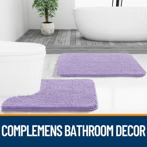 OLANLY Lavender color adds a calming decor touch to any bathroom.