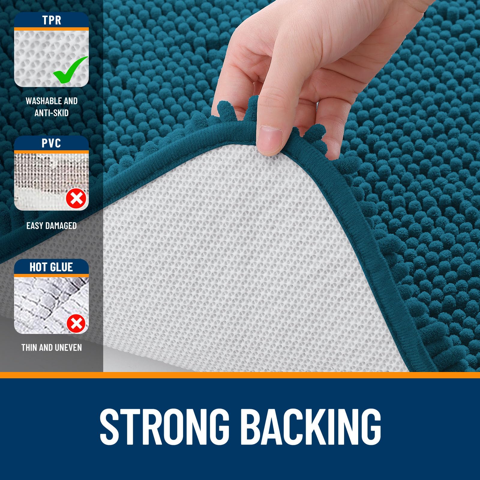 OLANLY Machine-washable bath rug stays fresh through many washes.