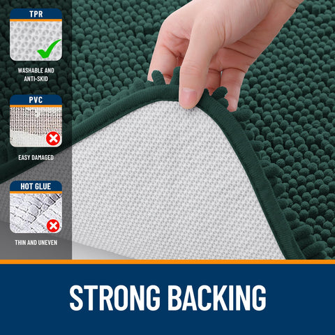 OLANLY bath rug is machine washable for easy cleanup