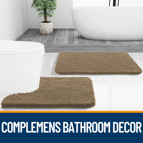 OLANLY machine-washable bath rug for easy cleaning