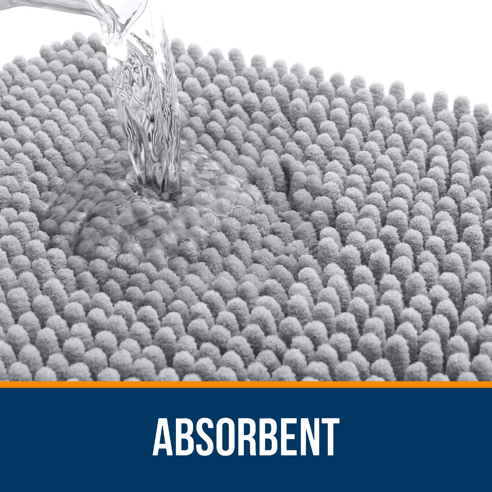 OLANLY machine-washable bath rug for easy cleaning and longevity.