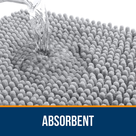 OLANLY machine-washable bath rug for easy cleaning and longevity.