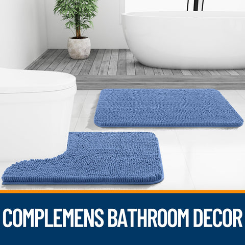 OLANLY multi-purpose rug suitable for bath, vanity, or guest spaces.