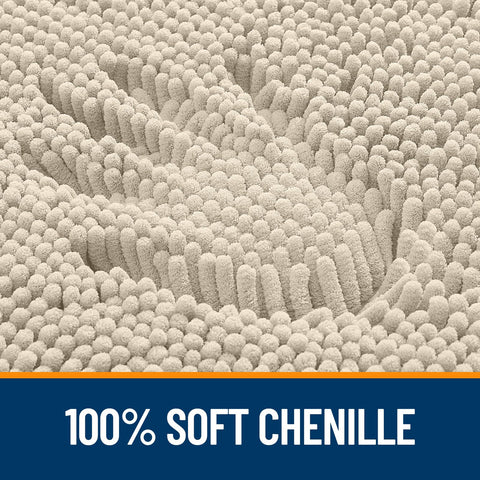 OLANLY bath rug highlights fade-resistant, quick-dry performance for busy bathrooms