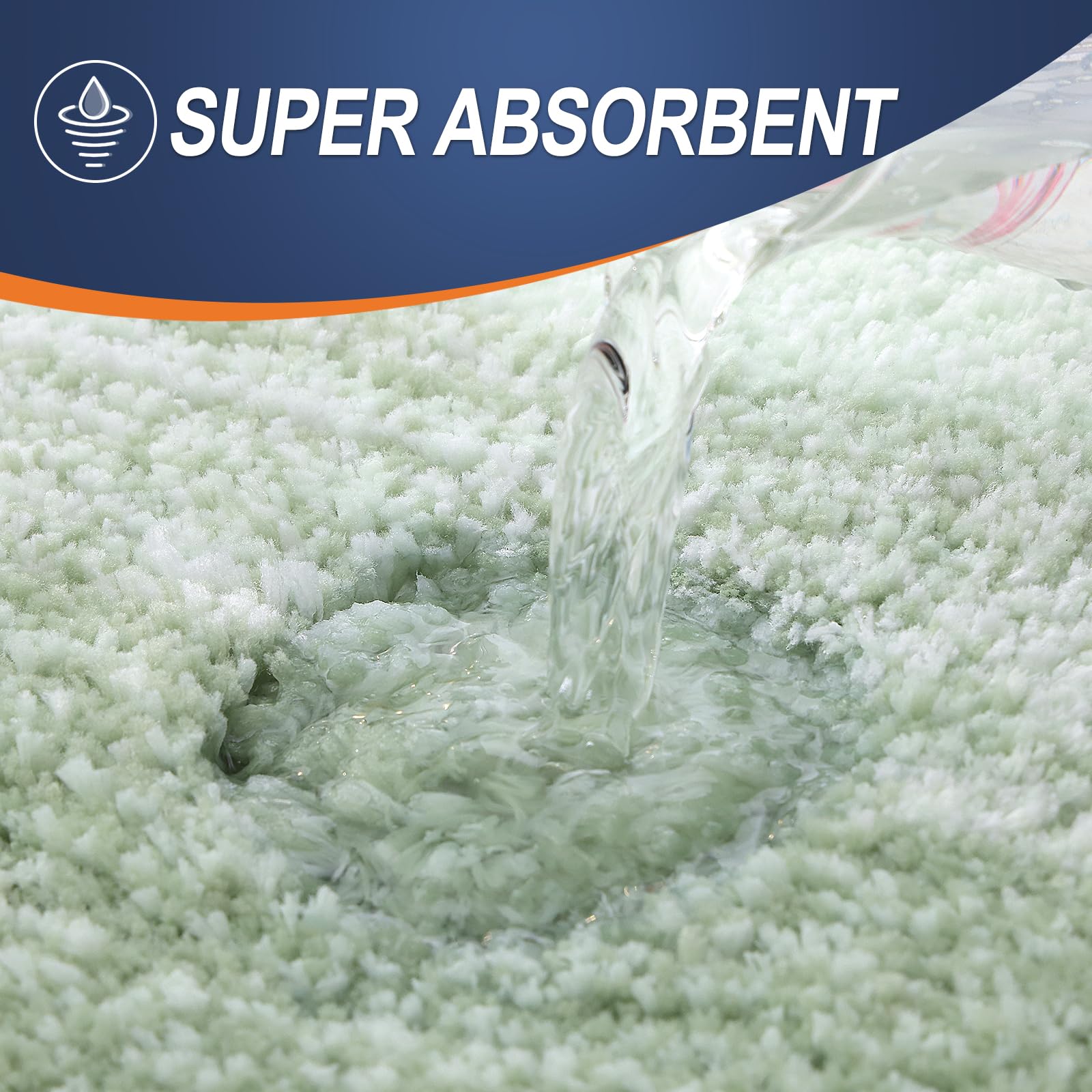 OLANLY bath rug quickly dries after showers thanks to deep, absorbent fibers