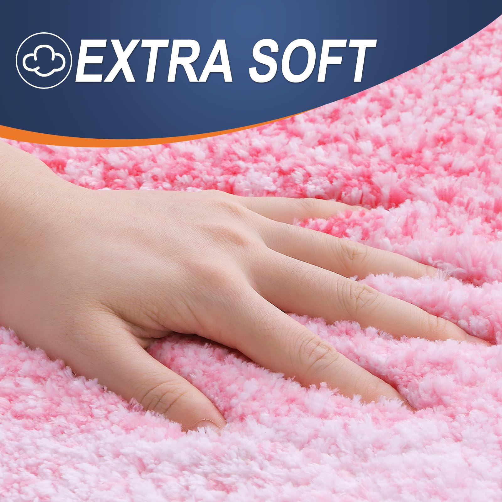 OLANLY bath rug rubber backing helps prevent slipping on damp floors.