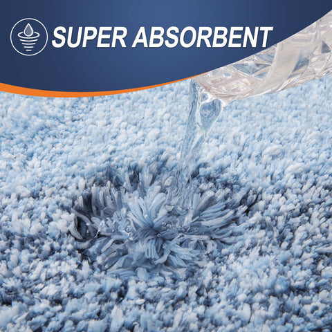 OLANLY bath rug blue with TP rubber backing stays in place.