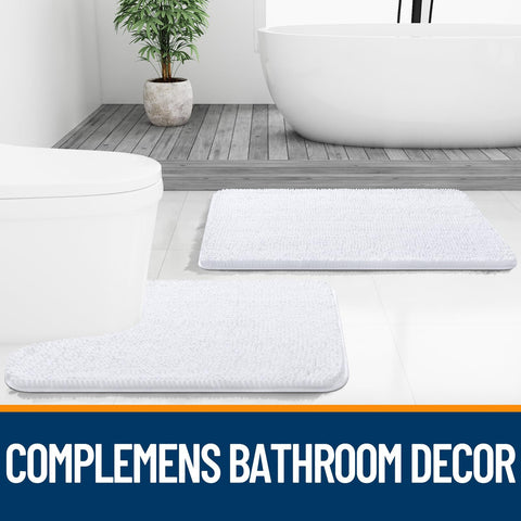 OLANLY bath mat adds luxury to tub, shower, or bathroom.