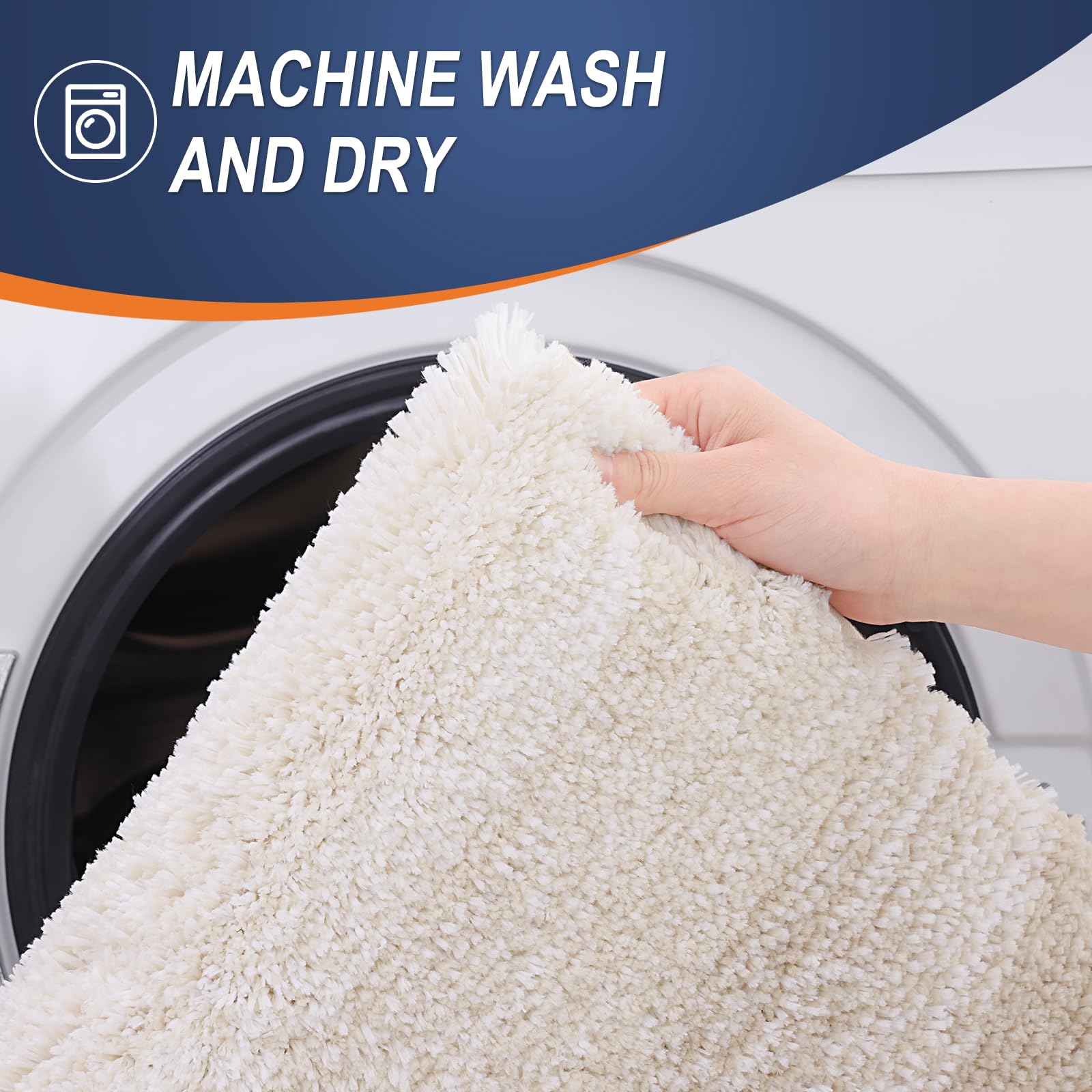 OLANLY machine washable bath rug stays fresh with cold-water cycles.