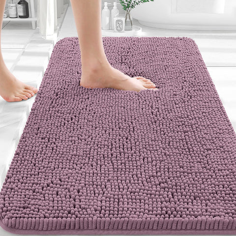 OLANLY bathroom rug 30x20 with soft chenille for warm, cozy feet.
