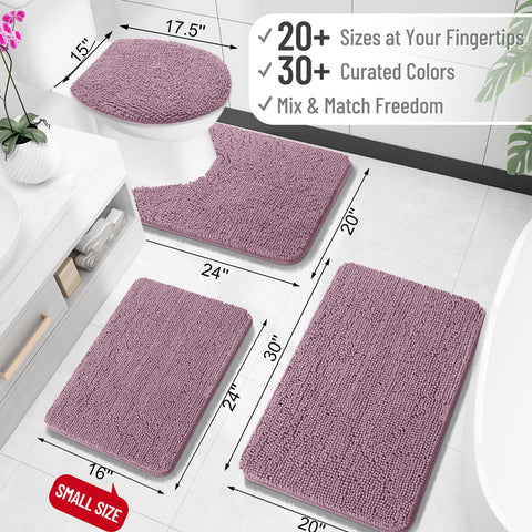 OLANLY bathroom rug with dense chenille quickly absorbs moisture, keeping floors dry.