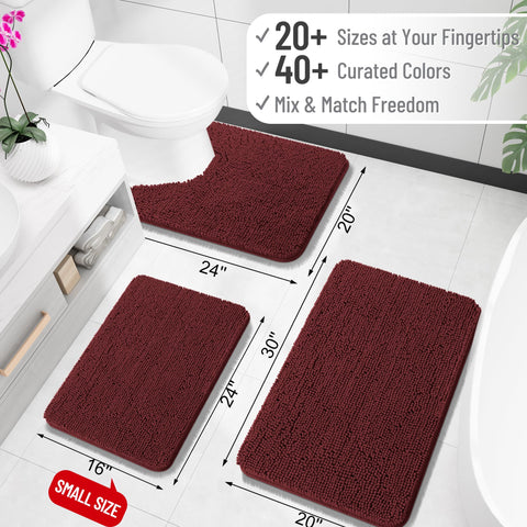 OLANLY bathroom rug dense-absorbent-chenille readily soaks up water after bath