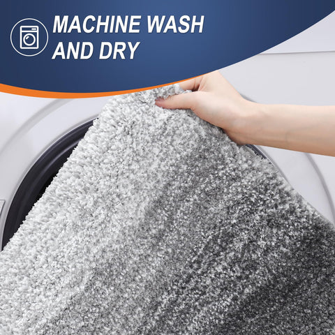 OLANLY plush pile provides warmth and comfort after baths.