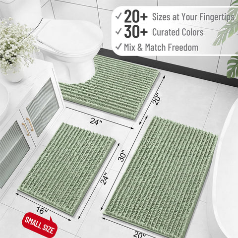 OLANLY bathroom rug mat absorbent high-pile traps moisture quickly
