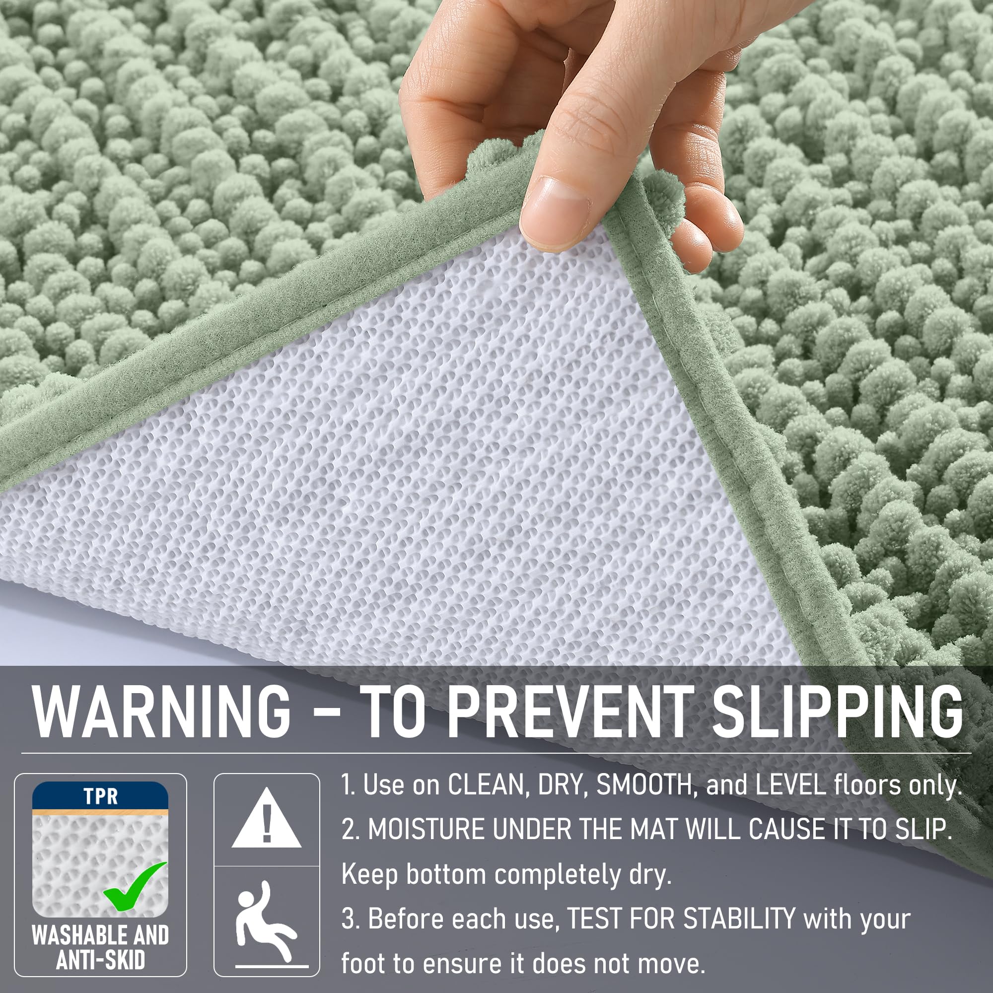 OLANLY cozy-underfoot rug mat enhances bathroom comfort near sink