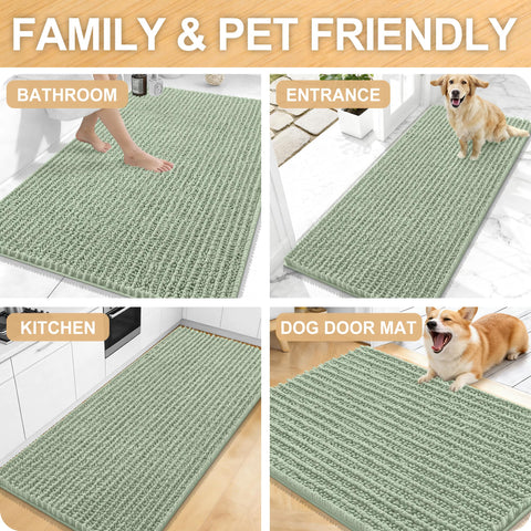 OLANLY multi-purpose rug suitable for tub edge and vanity