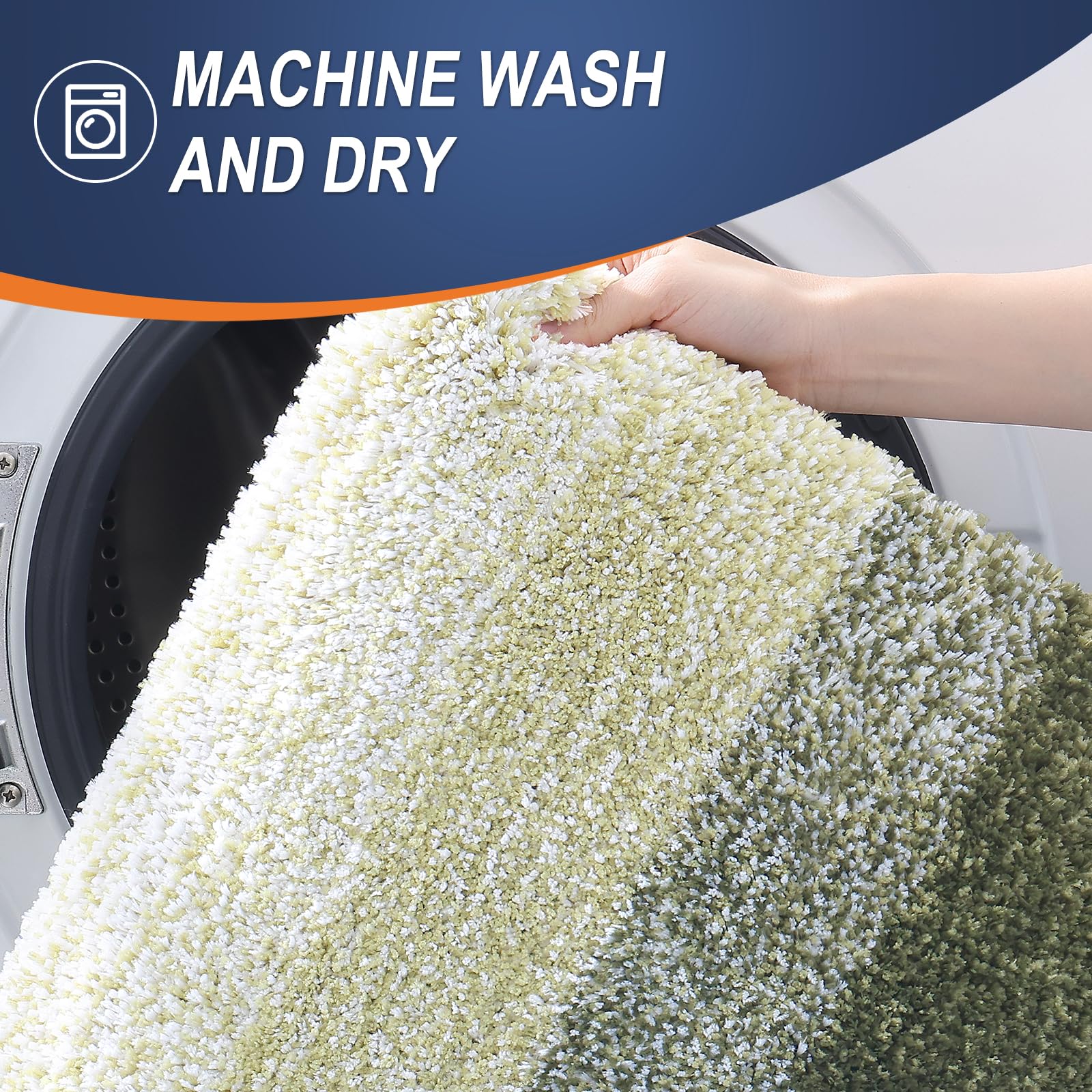 OLANLY bathroom rug coordinates with matching decor for a cohesive look.