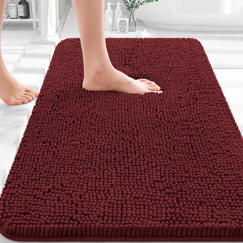 OLANLY bathroom rug soft-chenille-30x20 for warm feet after shower