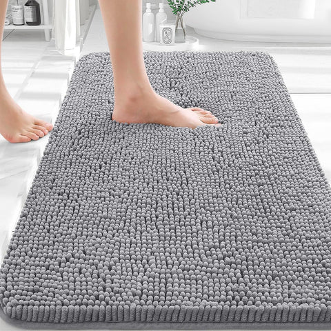 OLANLY plush chenille bathroom rug for soft feet and 36x24 coverage.
