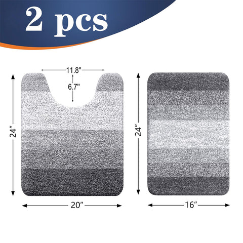 OLANLY U-shaped toilet mat contours to fixtures for tidy floors